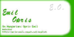 emil opris business card